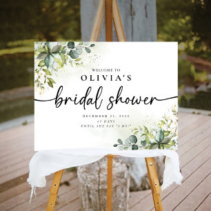 Greenery Bridal Shower Foam Board