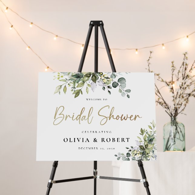 Greenery Bridal Shower Foam Board (In Situ (Stand))