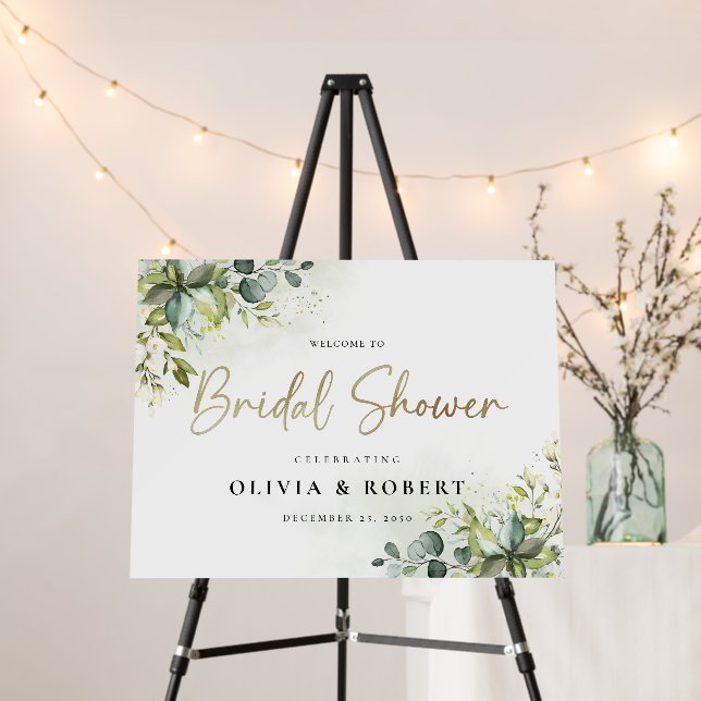 Greenery Bridal Shower Foam Board (In Situ (Stand))