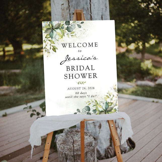 Greenery Bridal Shower Foam Boards (Creator Uploaded)