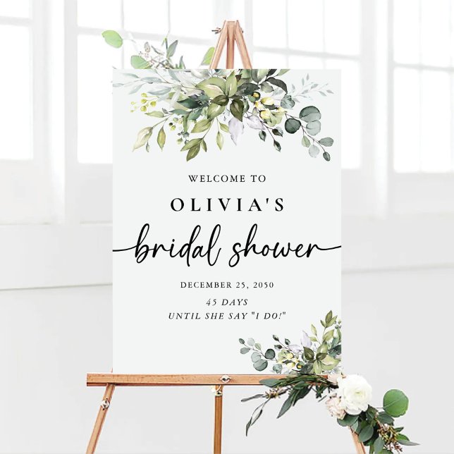 Greenery Bridal Shower Foam Boards (Creator Uploaded)