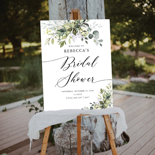 Greenery Bridal Shower Foam Boards (Creator Uploaded)