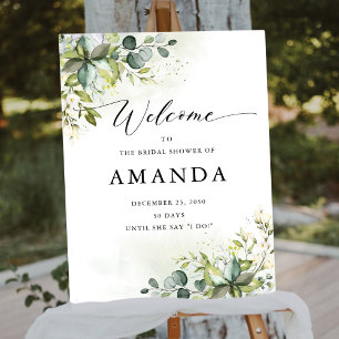 Greenery Bridal Shower Foam Boards
