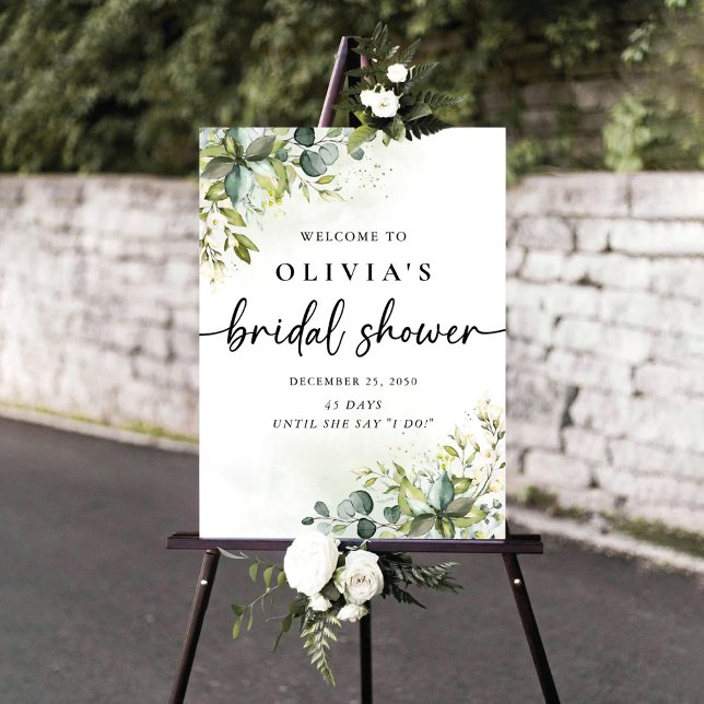 Greenery Bridal Shower Foam Boards (Creator Uploaded)