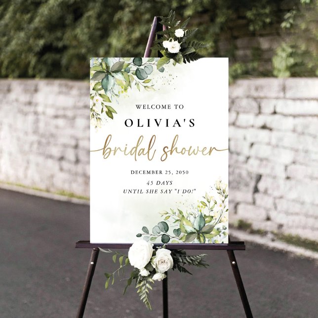 Greenery Bridal Shower Foam Boards (Creator Uploaded)