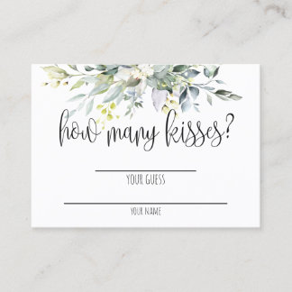 Greenery Bridal Shower Game Card