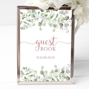 Greenery Bridal Shower Guest Book Sign