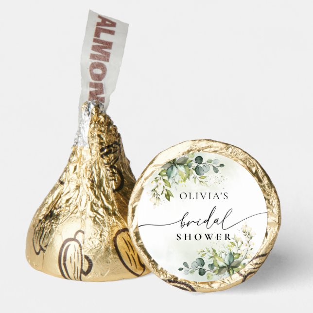 Greenery Bridal Shower Hershey®'s Kisses® (Front)