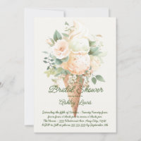 Greenery bridal shower ice cream boho ice cream