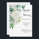 GREENERY BRIDAL SHOWER INVITATION<br><div class="desc">GREENERY BRIDAL SHOWER INVITATION,  WHITE FLORAL DESIGN WITH GREENERY,  EDITABLE TEXT.</div>