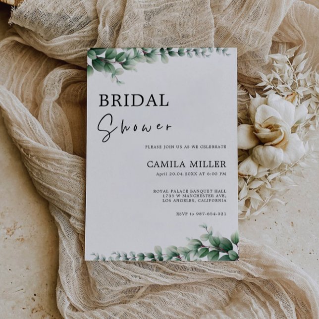 Greenery Bridal Shower Invitation (Greenery Bridal Shower Invitation)