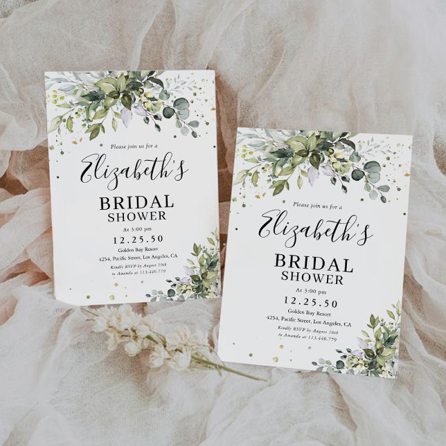 Greenery Bridal Shower Invitation (Creator Uploaded)