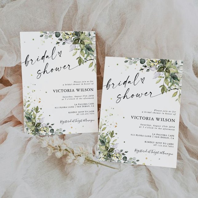Greenery Bridal Shower Invitation (Creator Uploaded)
