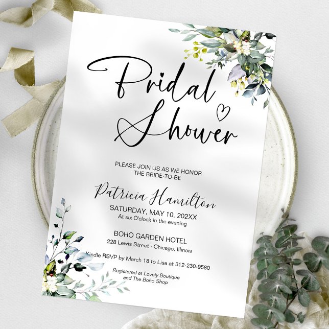 Greenery Bridal Shower Invitation (Creator Uploaded)