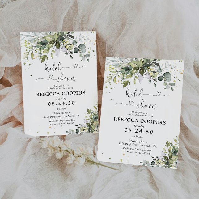 Greenery Bridal Shower Invitation (Creator Uploaded)