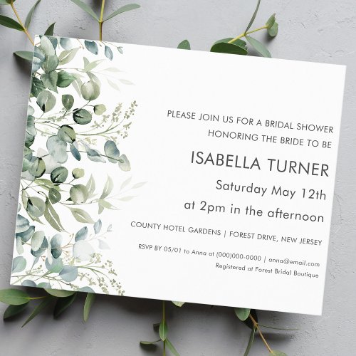 Greenery  Bridal Shower Invitation