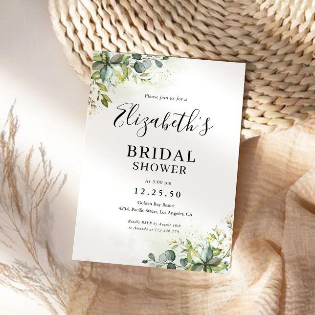 Greenery Bridal Shower Invitation (Creator Uploaded)