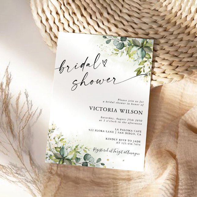 Greenery Bridal Shower Invitation (Creator Uploaded)