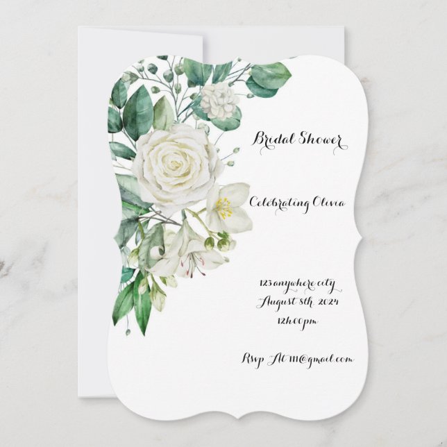 GREENERY BRIDAL SHOWER INVITATION (Front)