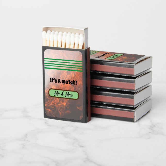 Greenery Bridal Shower Matchbox Matchboxes (Stacked)