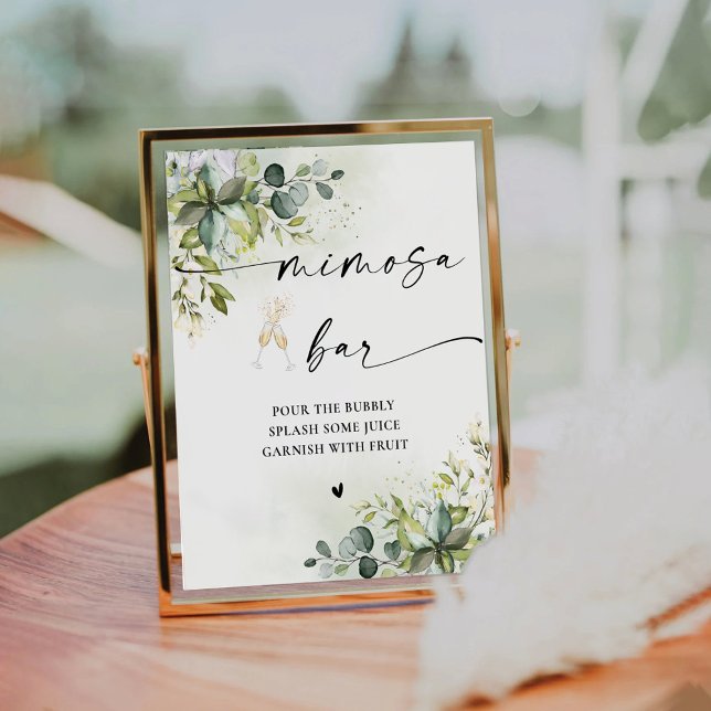 Greenery Bridal Shower Mimosa Bar Sign (Creator Uploaded)