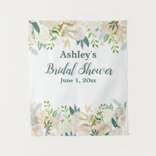 Greenery Bridal Shower Photo Booth Backdrop Floral