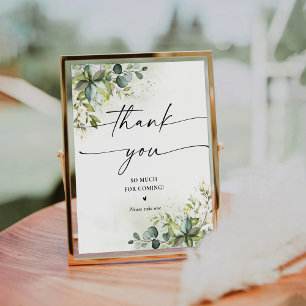 Greenery Bridal Shower Thank You Sign