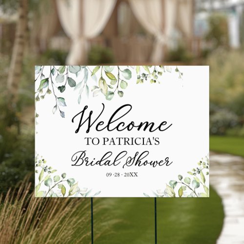 Greenery Bridal Shower Welcome Sign
