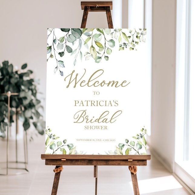 Greenery Bridal Shower Welcome Sign (Creator Uploaded)