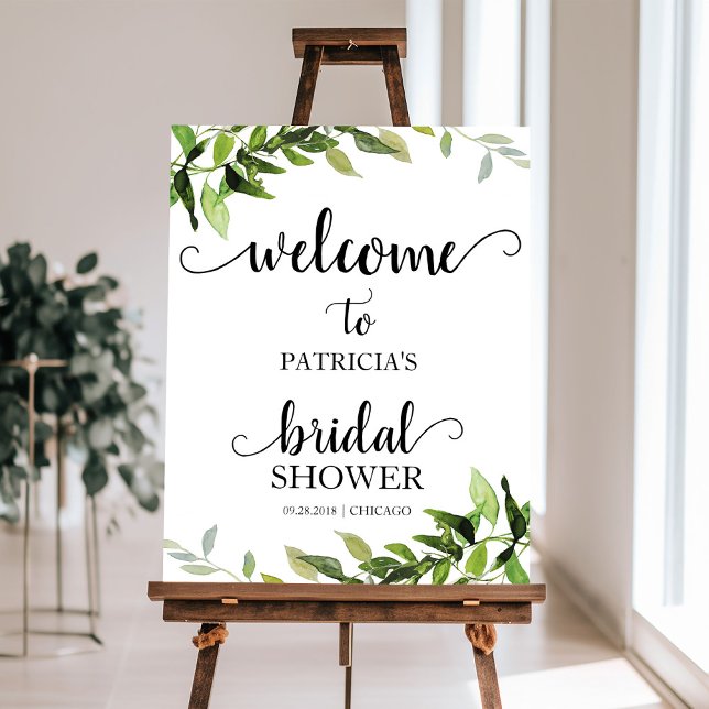 Greenery Bridal Shower Welcome Sign (Creator Uploaded)
