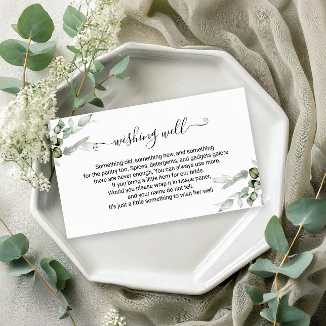 Greenery Bridal Shower Wishing Well Insert (Creator Uploaded)