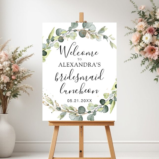 Greenery Bridesmaids Luncheon Bridal Shower Foam Board (Creator Uploaded)