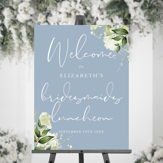 Greenery Bridesmaids Luncheon Welcome Sign (Greenery Bridesmaids Luncheon Welcome Sign)