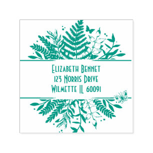 Greenery butterflies  self-inking stamp