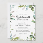 Greenery Calligraphy Bridesmaids Luncheon Shower Invitation (Front)