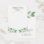Greenery Calligraphy Earrings Jewelry Display Card