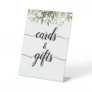 Greenery Calligraphy Wedding Cards and Gifts Pedestal Sign