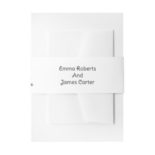 Greenery Calligraphy Wedding Invitation Belly Band