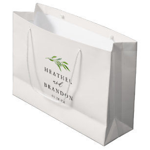 Gold & Greenery Welcome Favor Bags