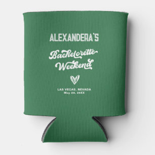 Greenery Camp Bachelorette Party Favor Can Cooler