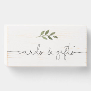 Greenery Cards and Gifts Wedding sign