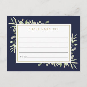 Greenery Celebration of Life Share A Memory Card