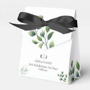 Greenery Chic Wedding Favor Boxes