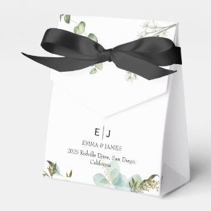 Greenery Chic Wedding Favor Boxes