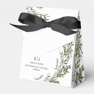 Greenery Chic Wedding Favor Boxes
