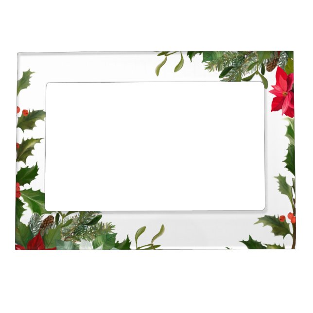 greenery Christmas/winter Magnetic Frame (Front)