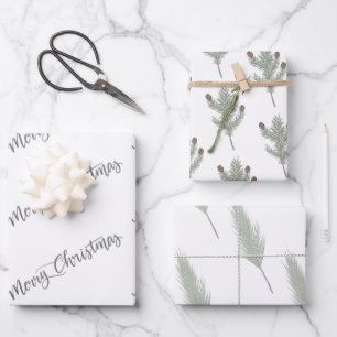 Greenery Christmas wrapping paper