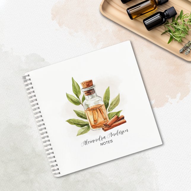 Greenery Cinnamon Essential Oils Watercolor Notebook (Greenery Cinnamon Essential Oils Watercolor Notebook)