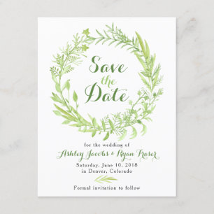 Greenery Clover Wedding Save the Date