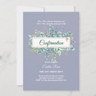 Greenery CONFIRMATION Invite Modern Double Sided